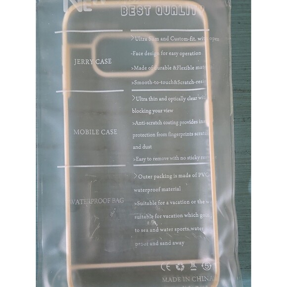 Samsung Protective Cover For Samsung Galaxy S6 Edge - Clear Beige Rim New Sealed - Picture 6 of 6